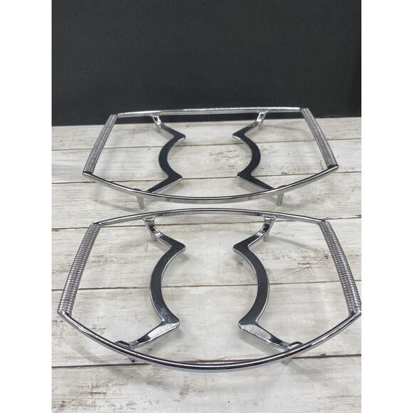 Vintage Corning Ware Pyrex Saucepan Casserole Cradle Trivets 13 & 10" SET OF 2 - Picture 3 of 11